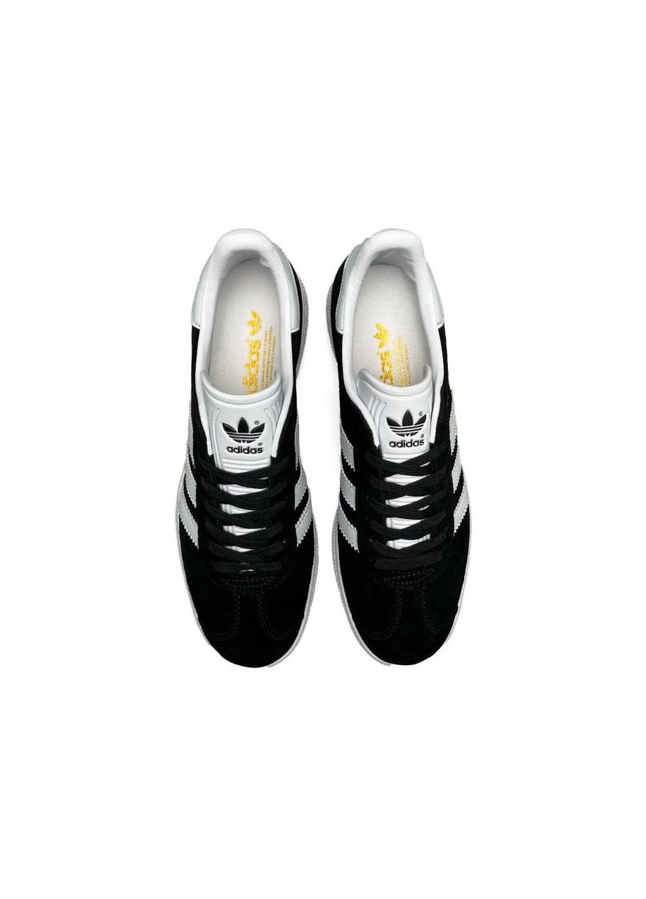 Черно-белые демисезонные кроссовки мужские, вьетнам No Brand Originals M Gazelle Black White