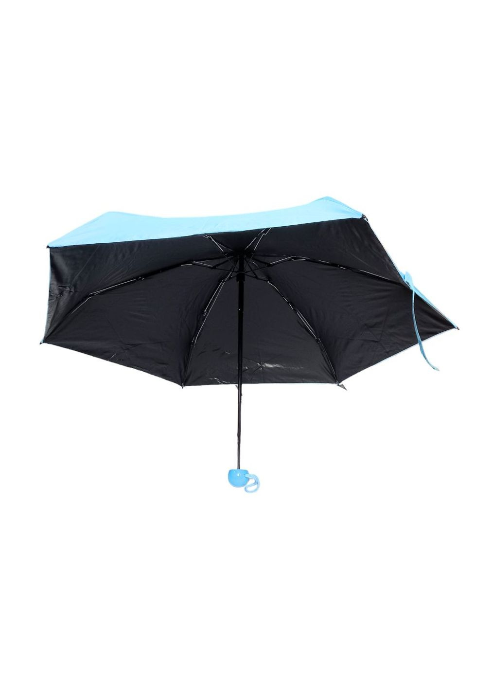 Парасолька у капсулі футлярі розкладна 90 х 90 х 50 см жіноча блакитна кишенькова міні парасоля No Brand (270016427)