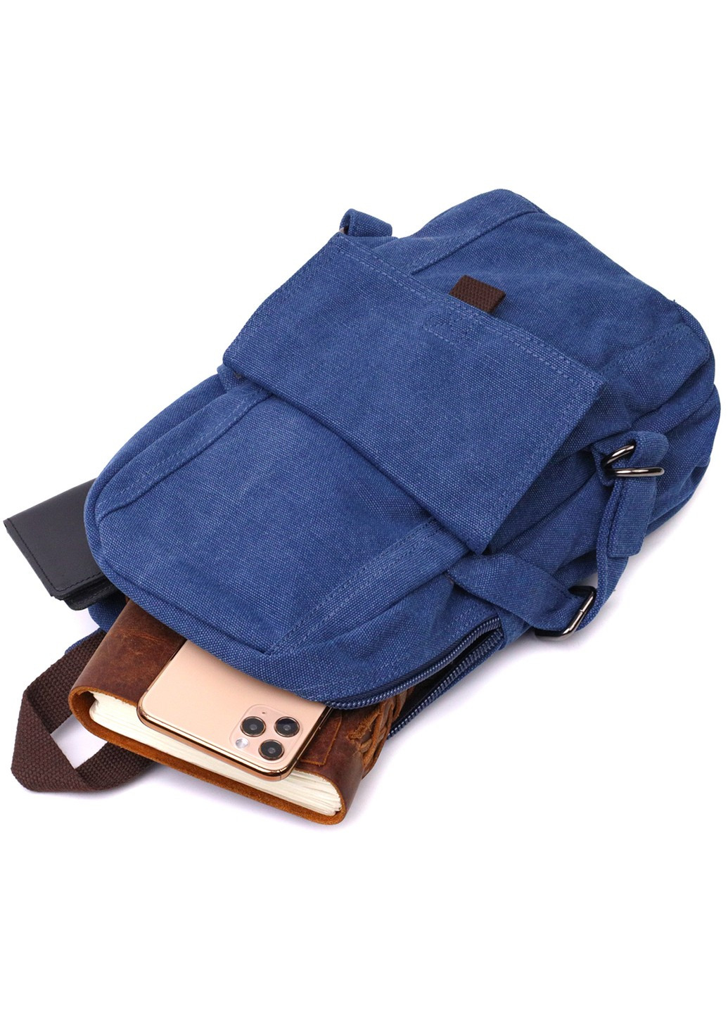 Функциональный текстильный рюкзак в стиле милитари Vintagе 22181 Синий Vintage (267925291)