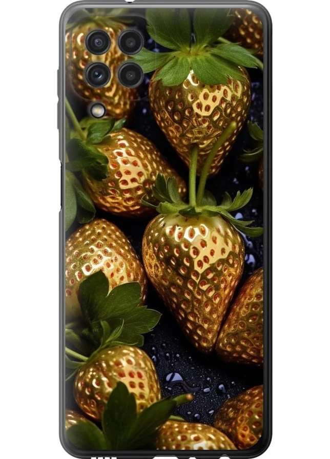 Силіконовий чохол 'Золота полуниця' для Endorphone Samsung Galaxy M32 M325F (259320579)