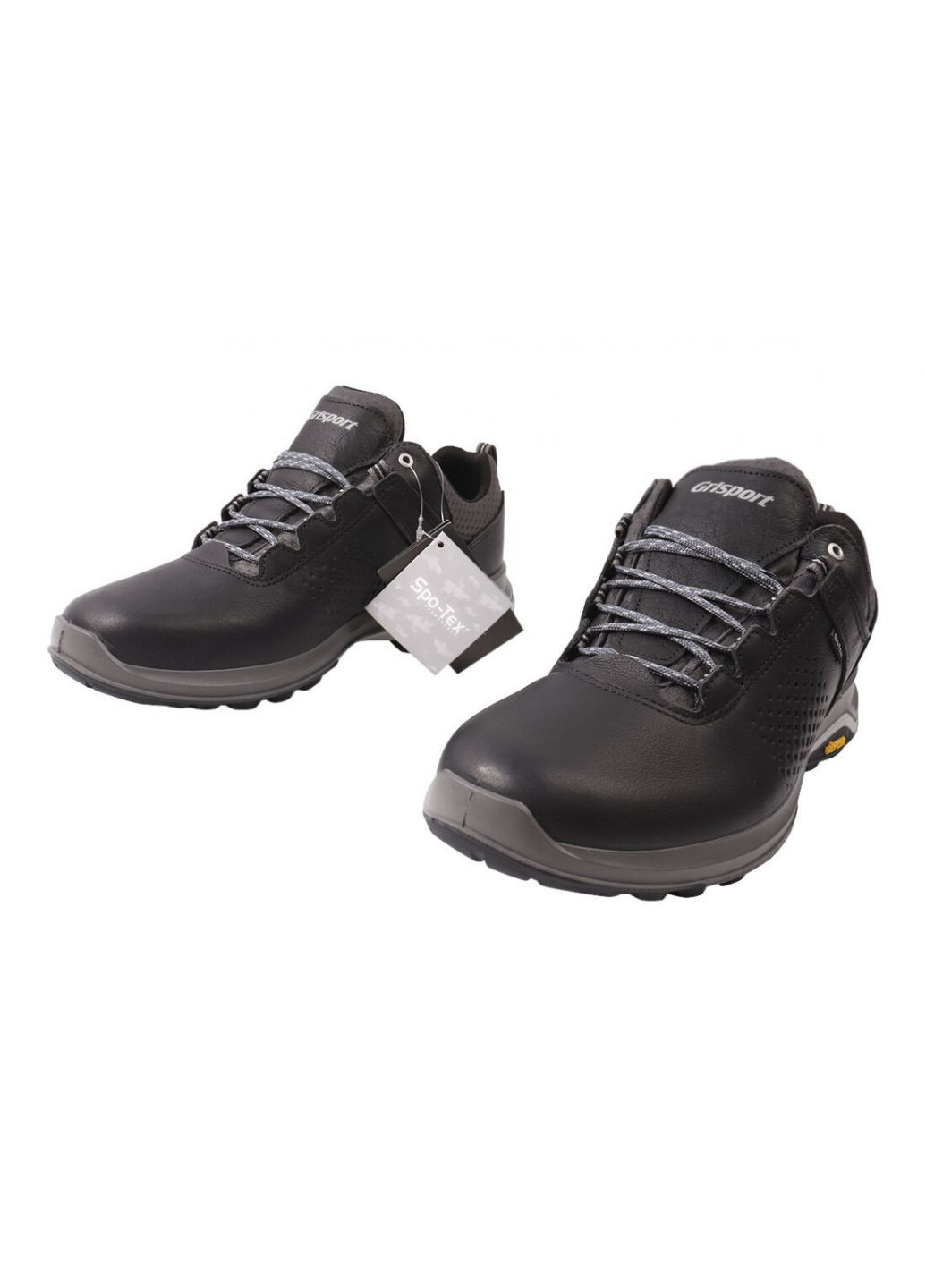 Чорні кросівки чоловічі з натуральної шкіри, на низькому ходу, на шнурівці, чорні, gri sport Grisport 80-20/23DTS
