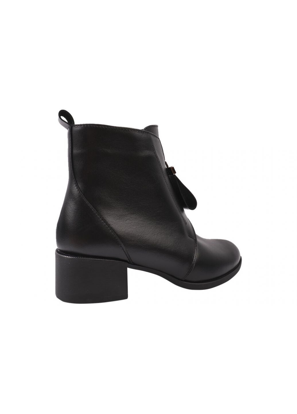 Черные ботинки женские из натуральной кожи, на большом каблуке, черные, SAVIO 190-20/22DHC