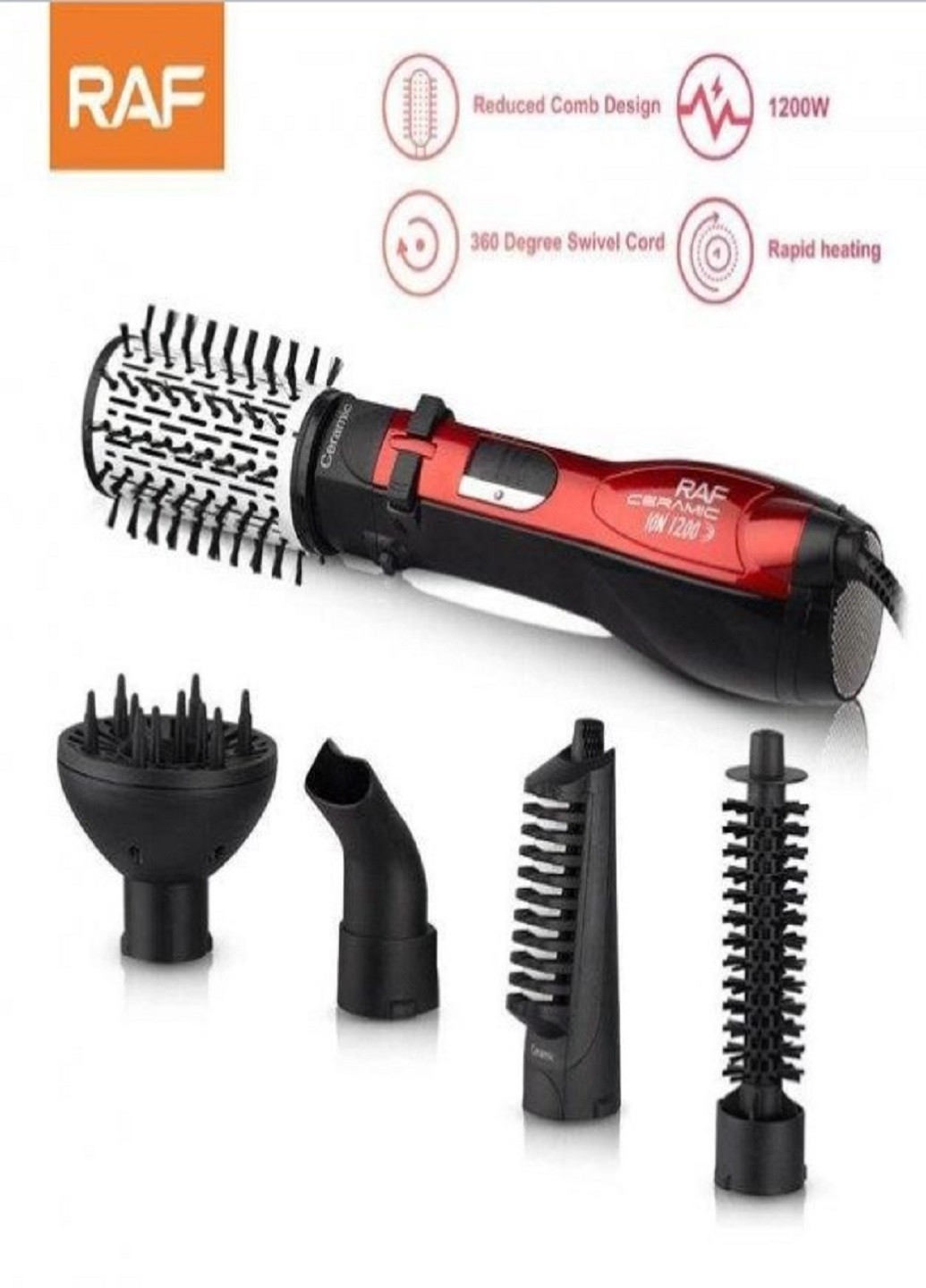 Фен щетка Rotative Brush R416 расческа браш 5 в 1 для волос RAF (259504012)