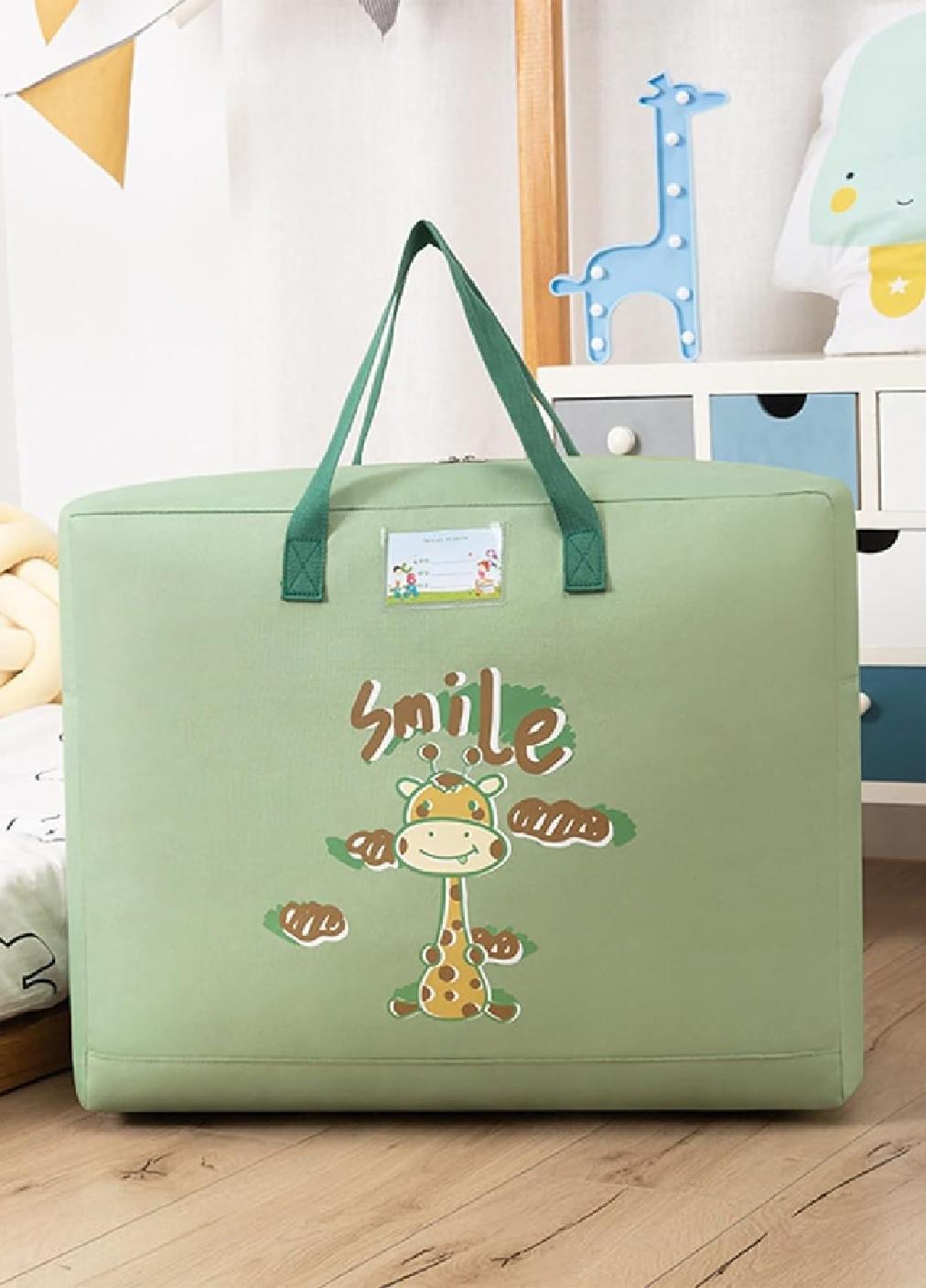 Сумка органайзер для перевезення транспортування зберігання речей одягу ковдр подушок 58х48х28 см (475267-Prob) Зелена Unbranded (264741652)