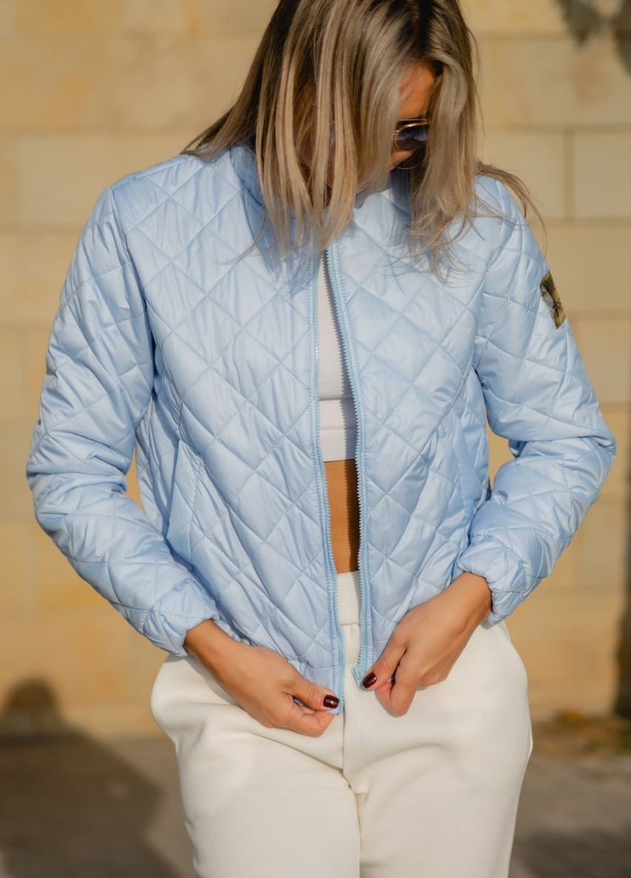 Блакитна жіноча куртка колір блакитний р.50/52 444215 New Trend