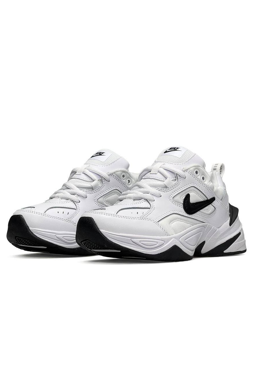 Белые демисезонные кроссовки женские, китай Nike M2K Tekno All White Black