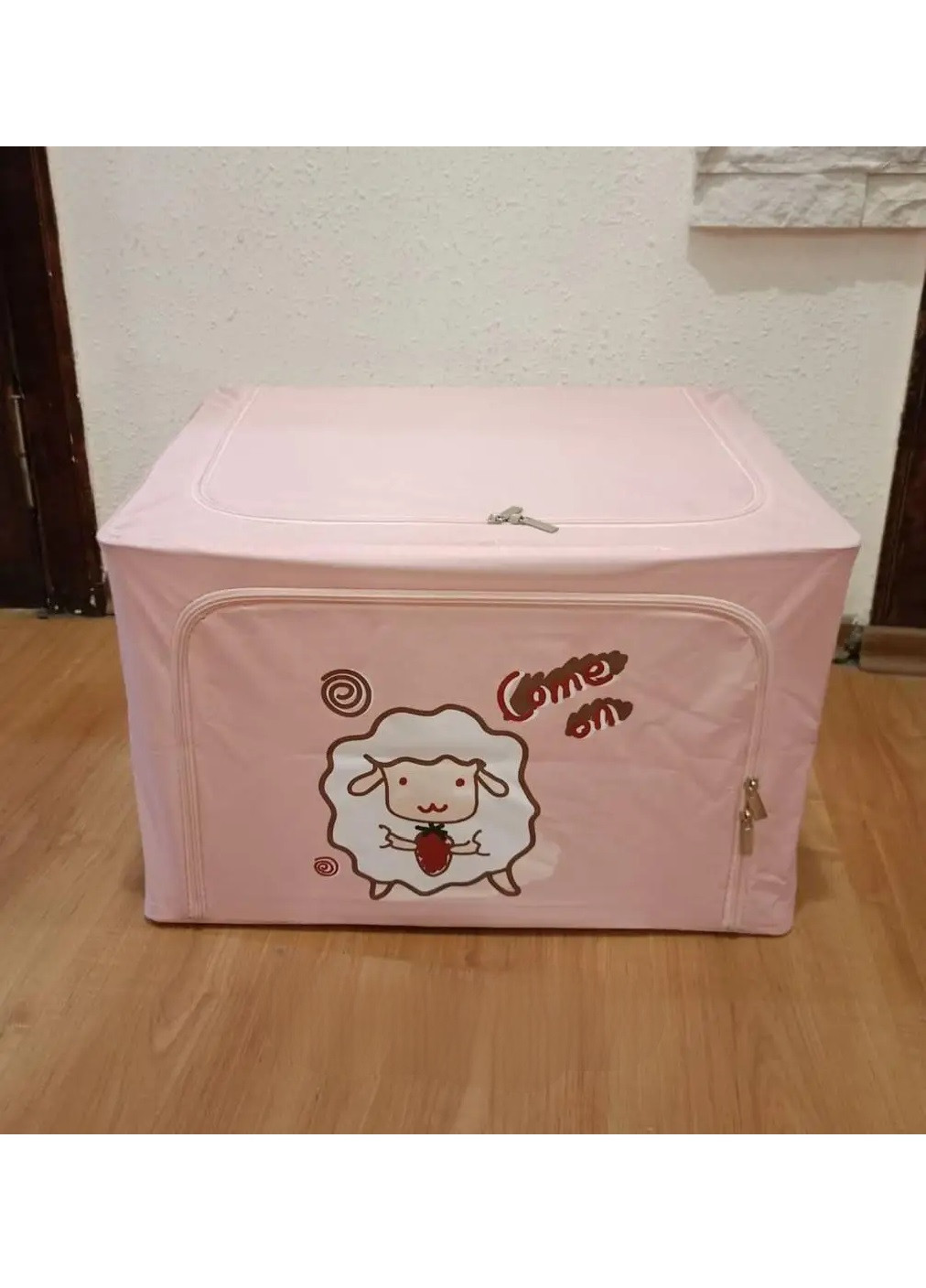 Органайзер сумка короб компактний портативний тканинний для зберігання речей одягу білизни 60х42х40 см (475275-Prob) Рожевий Unbranded (264831696)