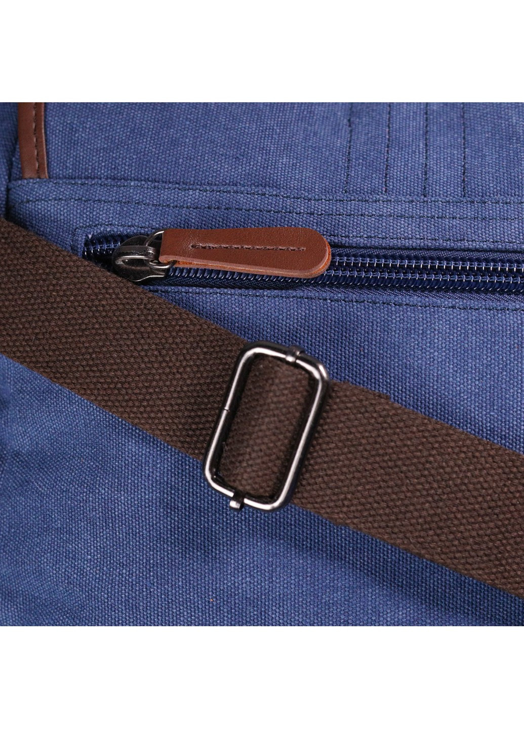 Интересная горизонтальная мужская сумка из текстиля 21250 Синяя Vintage (258286269)