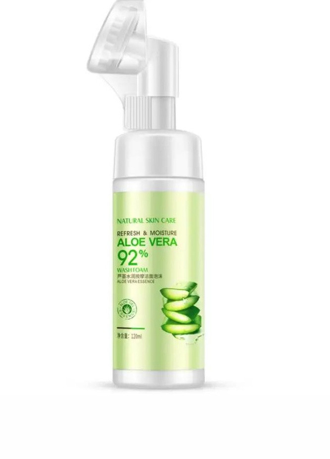 Пенка для умывания с массажной щеточкой Aloe Moisturizing Massage Cleanser, 120 мл Bioaqua (258413917)