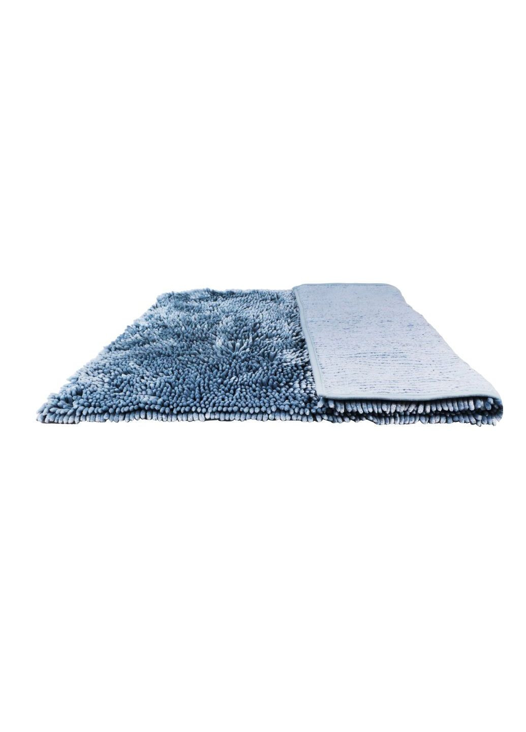 Прямокутний килимок для ванної з мікрофібри 60х100 см блакитний Home Ideas (276462081)