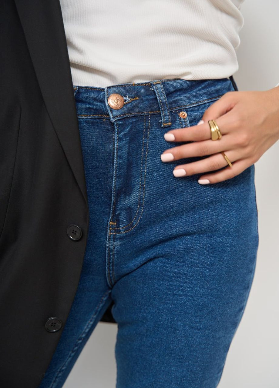 Женские брюки МОМ цвет темно синий р.25 443241 New Trend (266424136)
