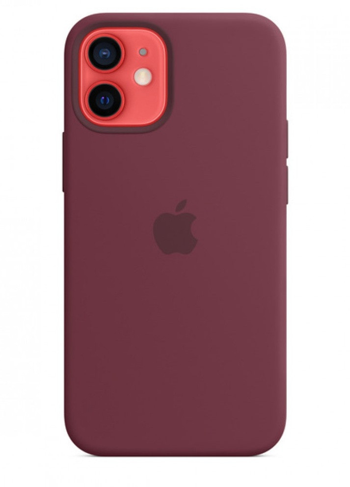 Чохол силіконовий soft-touch Silicone Case 1:1 for iPhone 12 mini with MagSafe фіолетовий Plum Apple (259907126)