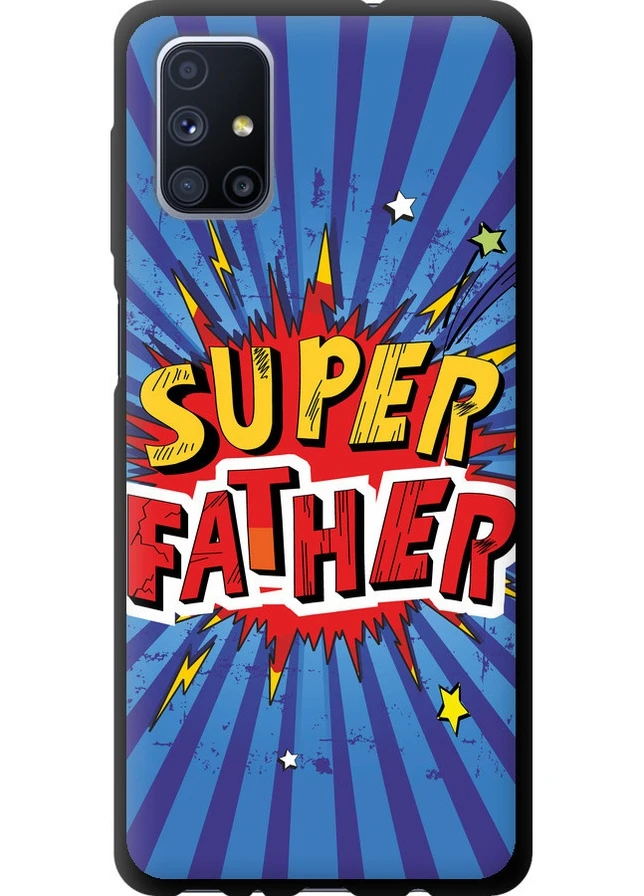 TPU чорний чохол 'Супер тато v2' для Endorphone Samsung Galaxy M51 M515F (258090836)