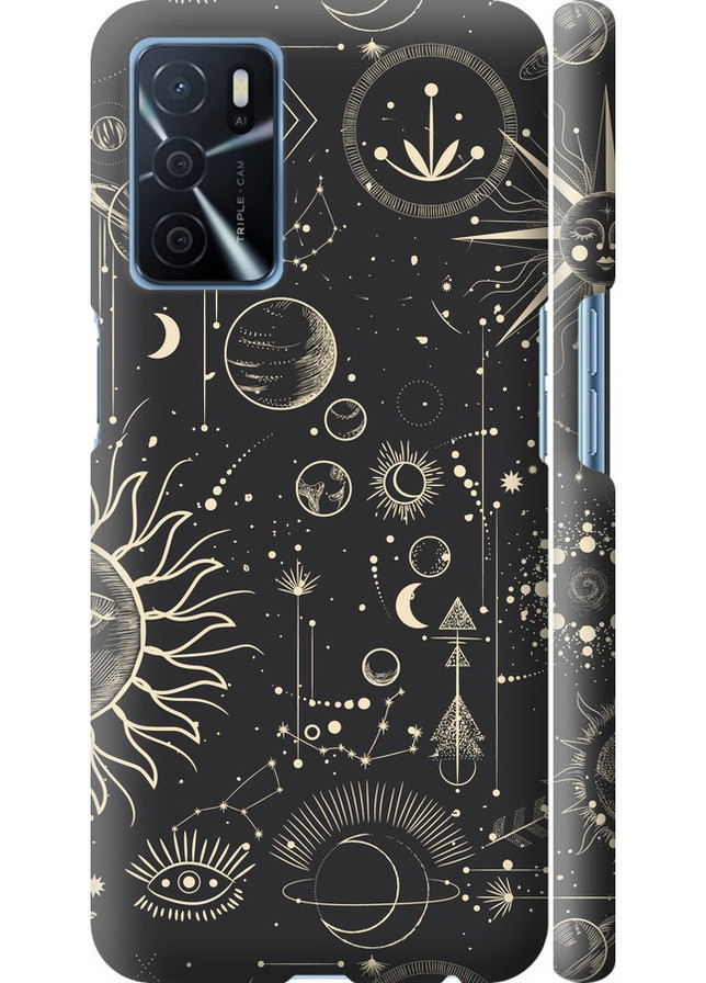 3D пластиковий матовий чохол 'Фаза місяця' для Endorphone Oppo A16 (258083831)