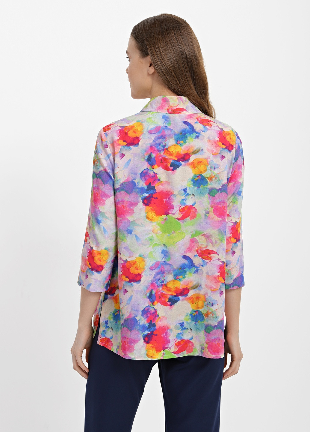 Комбинированная летняя блузка жіноча 1097-3 DANNA