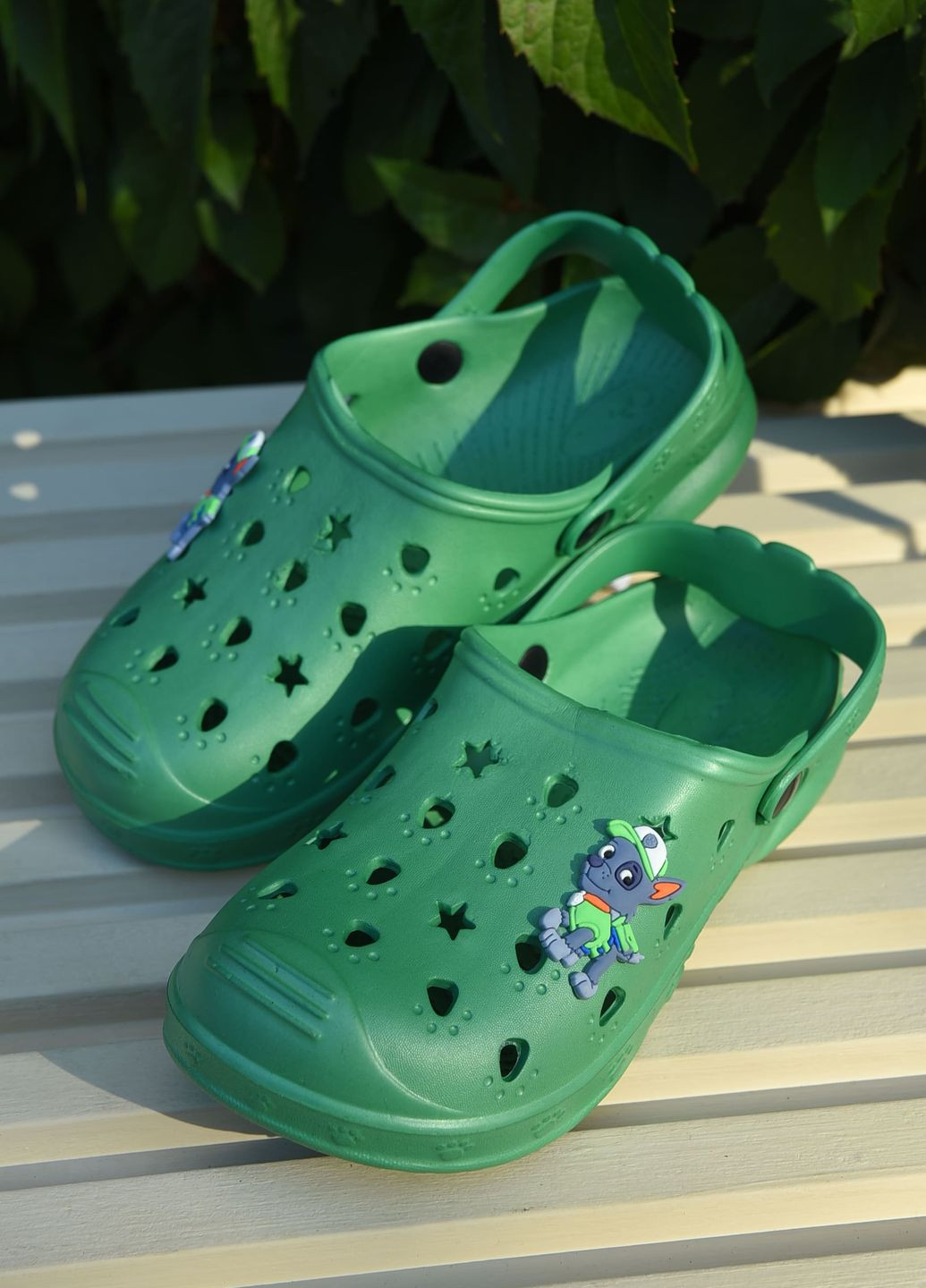 Крокси дитячі для хлопчика зеленого кольору Let's Shop (263591295)