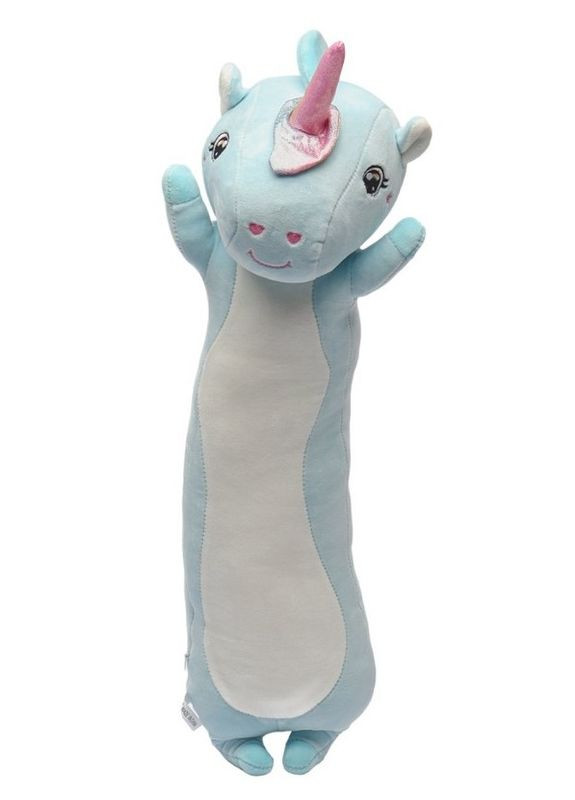 Мягкая игрушка подушка Единорог-батон плюшевая 90 см Голубой No Brand (261763695)