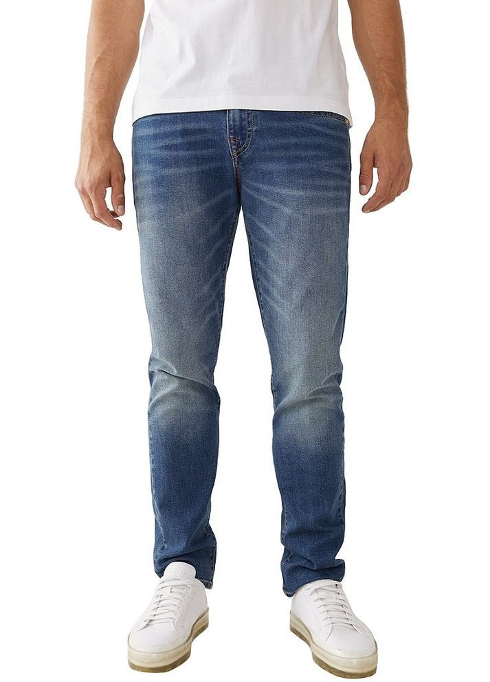 Голубые скинни мужские джинсы True Religion