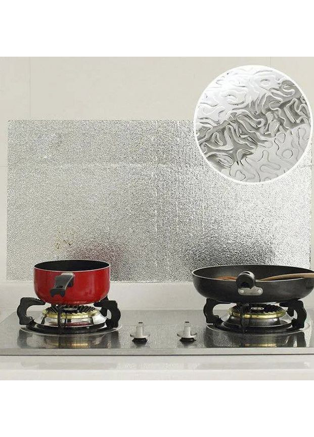 Самоклеюча водонепроникна алюмінієва фольга для кухонних поверхонь 60см*3м Let's Shop (267723518)