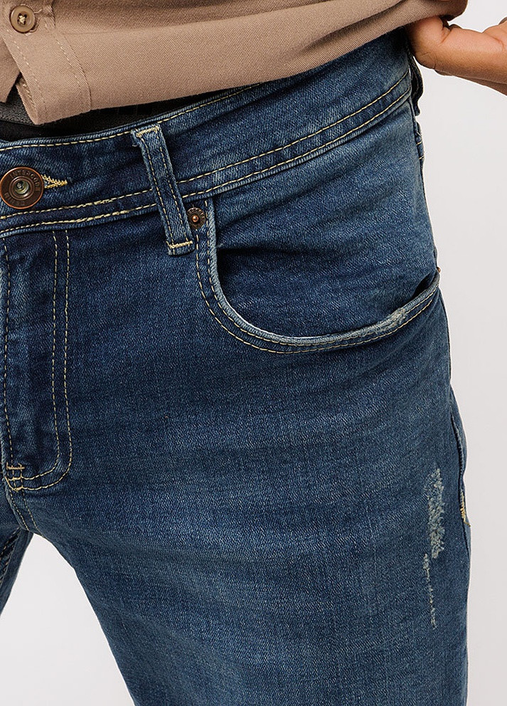 Чоловічі джинсові шорти колір синій ЦБ-00218864 INTERCODE (259498652)
