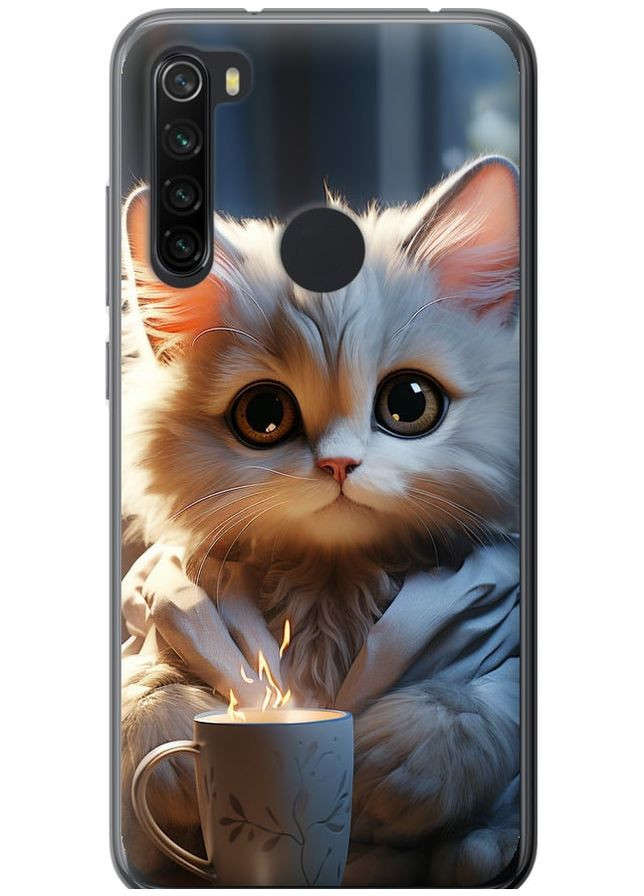 Силіконовий чохол 'Білий кіт' для Endorphone Xiaomi Redmi Note 8 (265398125)