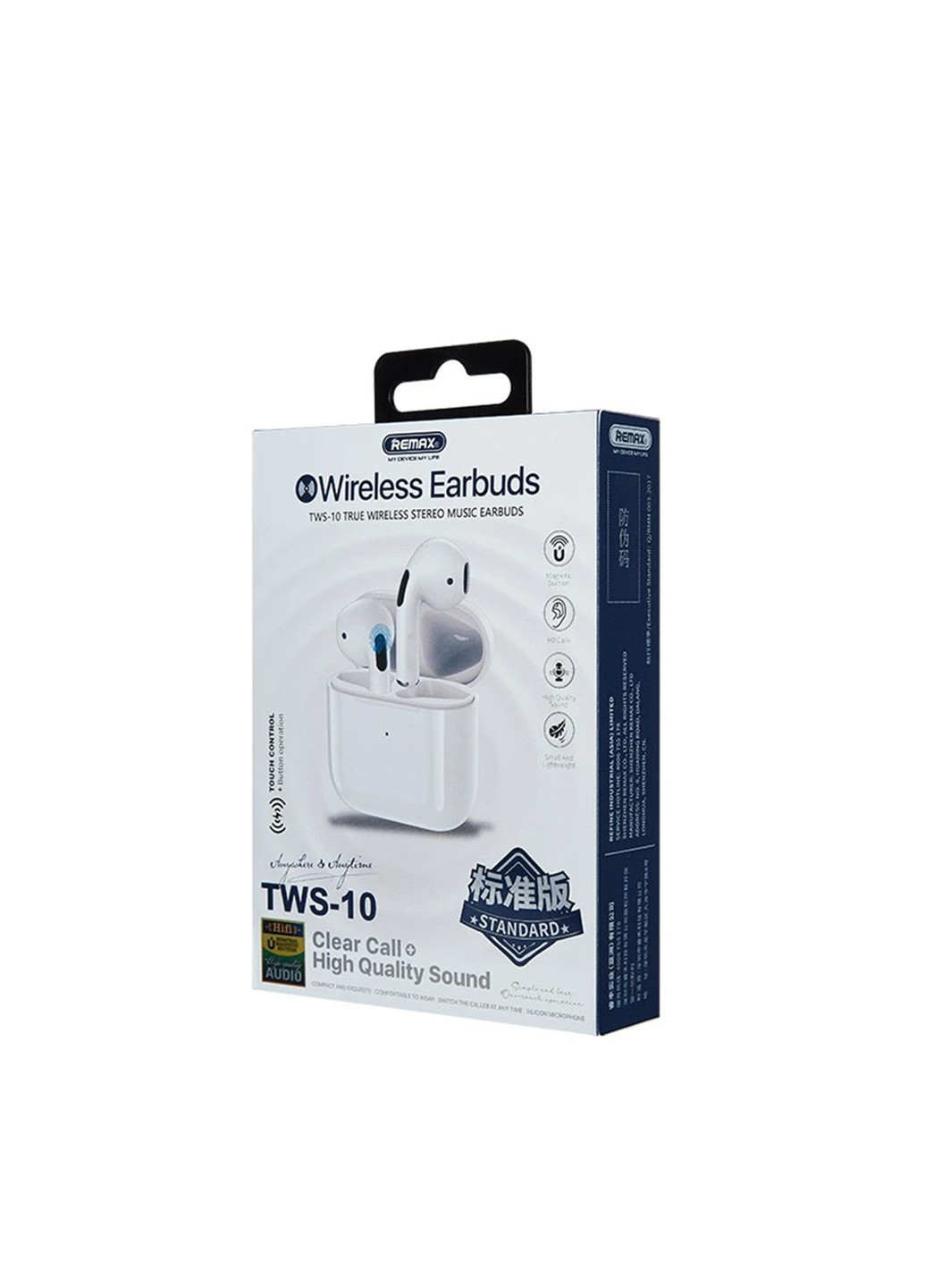 Бездротові навушники TWS-10 колір білий ЦБ-00213755 Remax (259423275)