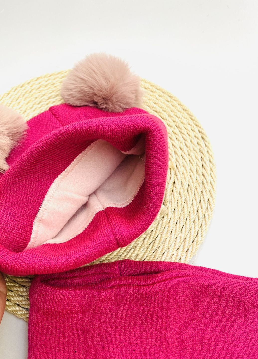 Зимняя шапка с хомутом для девочек Кузя (266140757)
