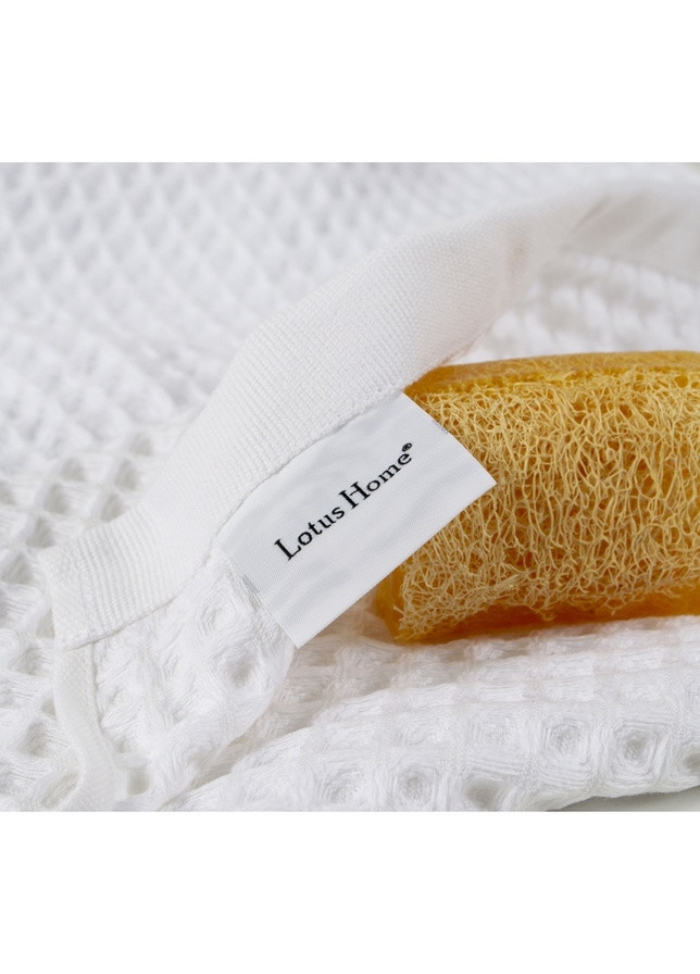 Lotus полотенце home - waffle white белый 70*140 однотонный белый производство - Турция