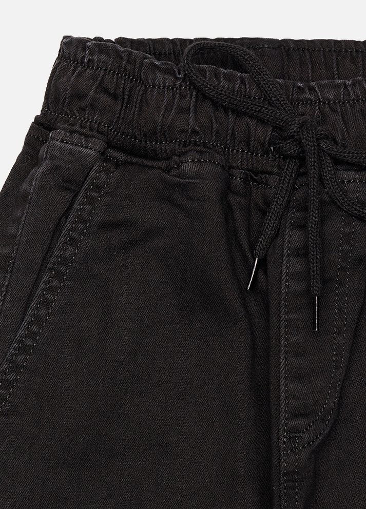Черные демисезонные джогеры джинсовые для мальчика цвет черный цб-00224965 Altun