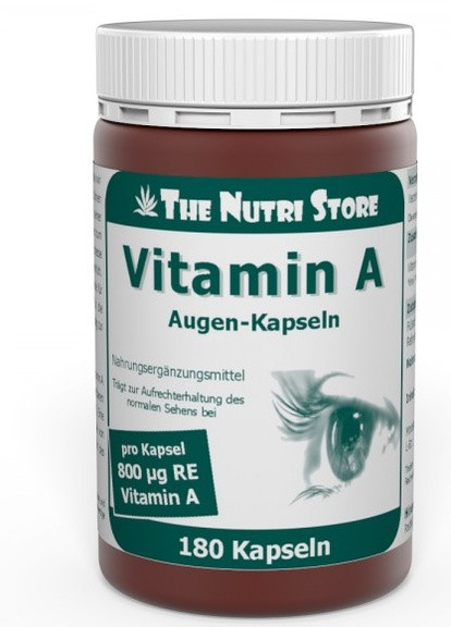 Vitamin A 800 mg 180 Caps ФР-00000186 The Nutri Store (256723577)