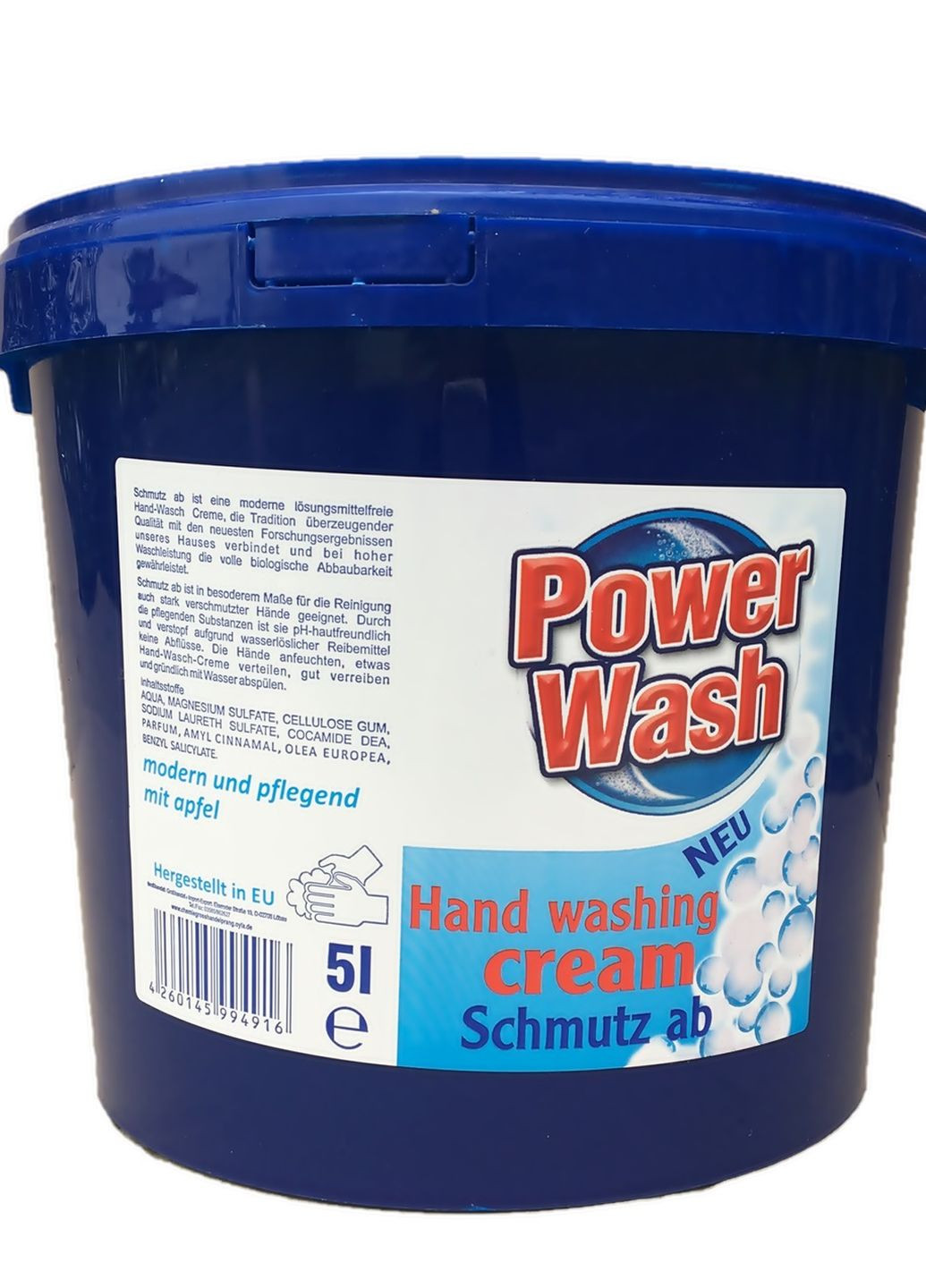 Паста для мытья рук Hand Washing Cream от сильных загрязнений 5 л Power Wash (264921059)
