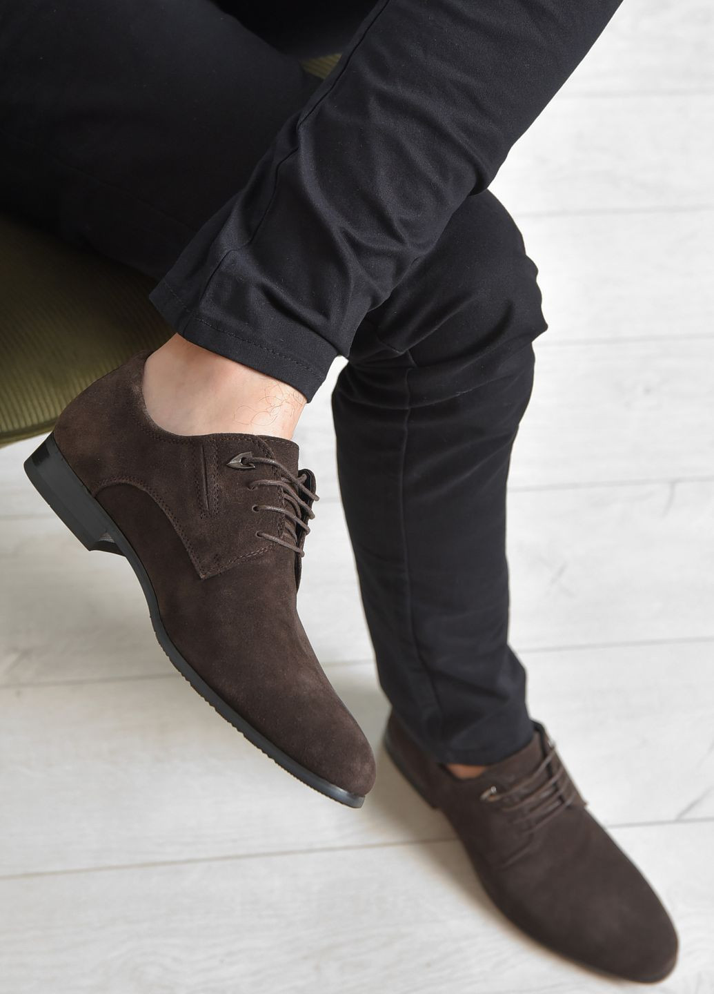 Туфлі чоловічі коричневого кольору Let's Shop (265910990)