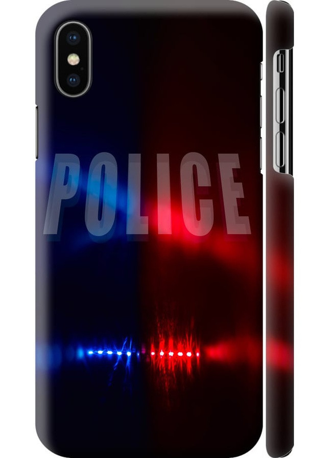 3D пластиковый матовый чехол 'Полиция' для Endorphone Apple iPhone XS (258176059)