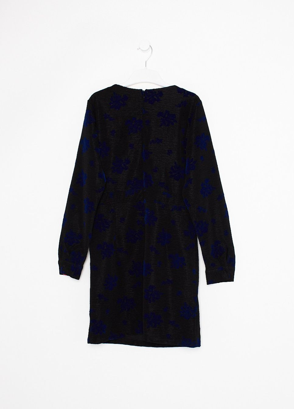 Черное платье демисезон,черний в синие узори, Object