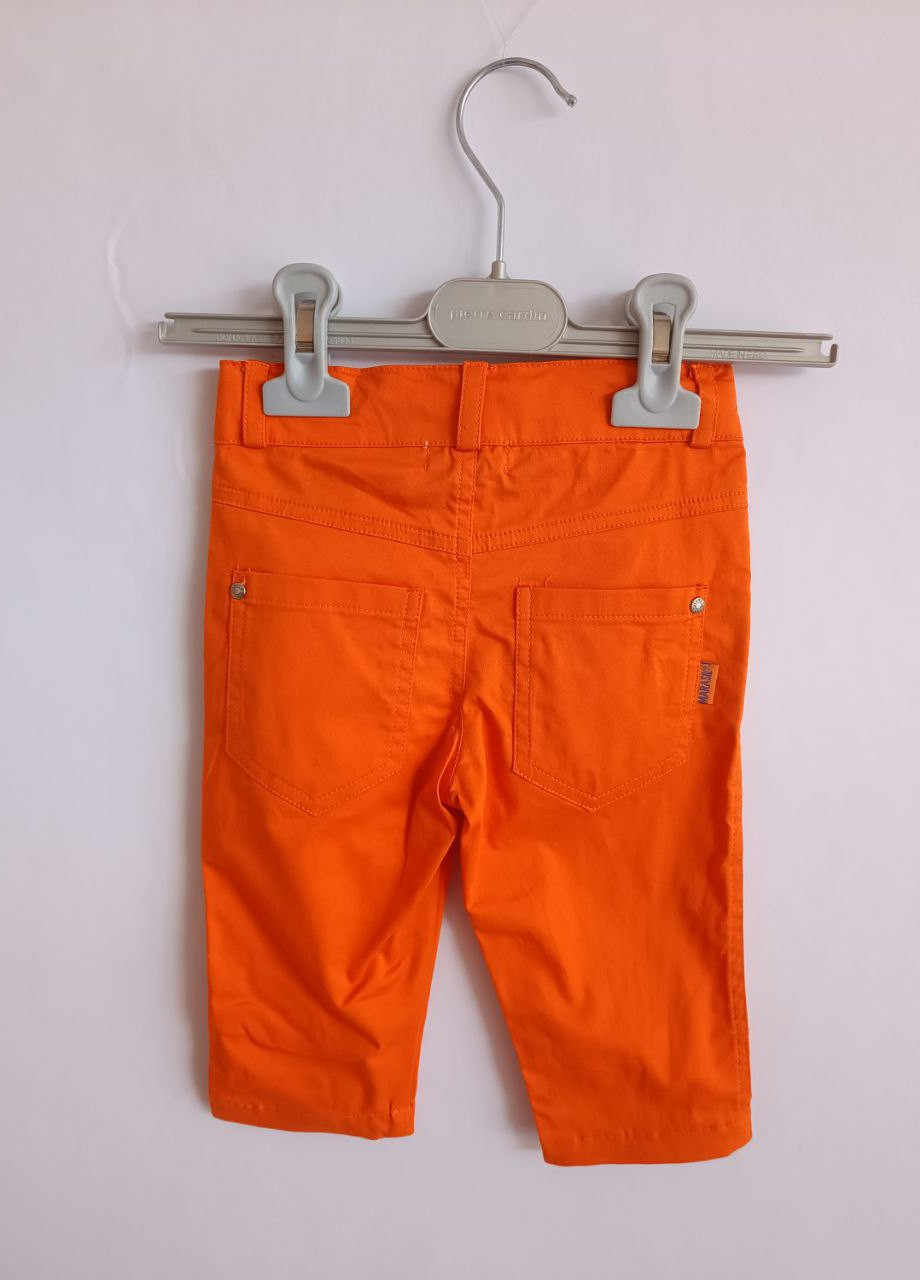 Оранжевые джинсовые демисезонные прямые брюки Marasil