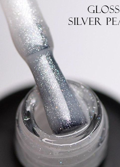 Камуфлирующая база GLOSS Premium French Base Silver Pearl, 11 мл Gloss Company (268218825)