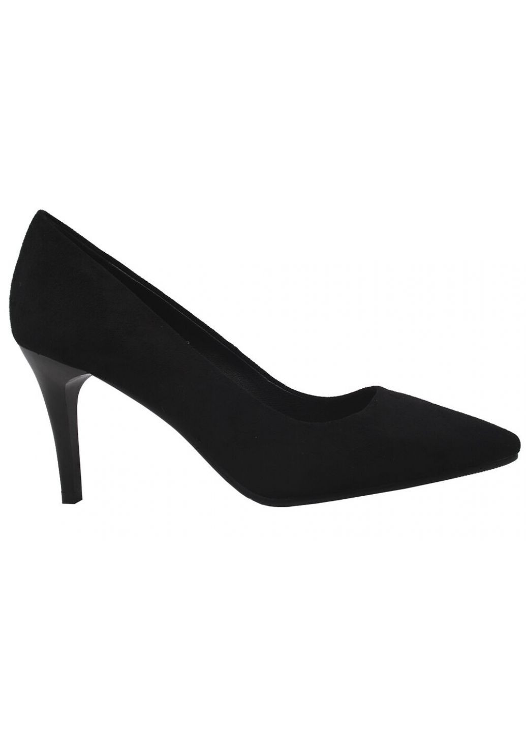 Туфли на шпильке женские эко замш, цвет черный LIICI