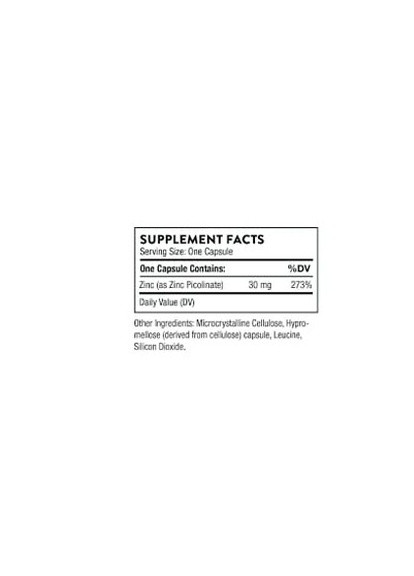 Double Strength Zinc Picolinate 30 mg 180 Veg Caps Thorne Research (257252437)