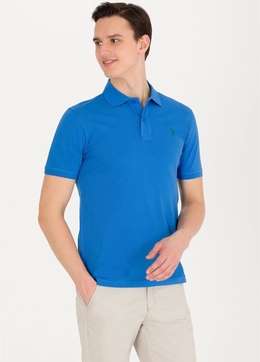 Синяя футболка u.s/ polo assn. мужская U.S. Polo Assn.
