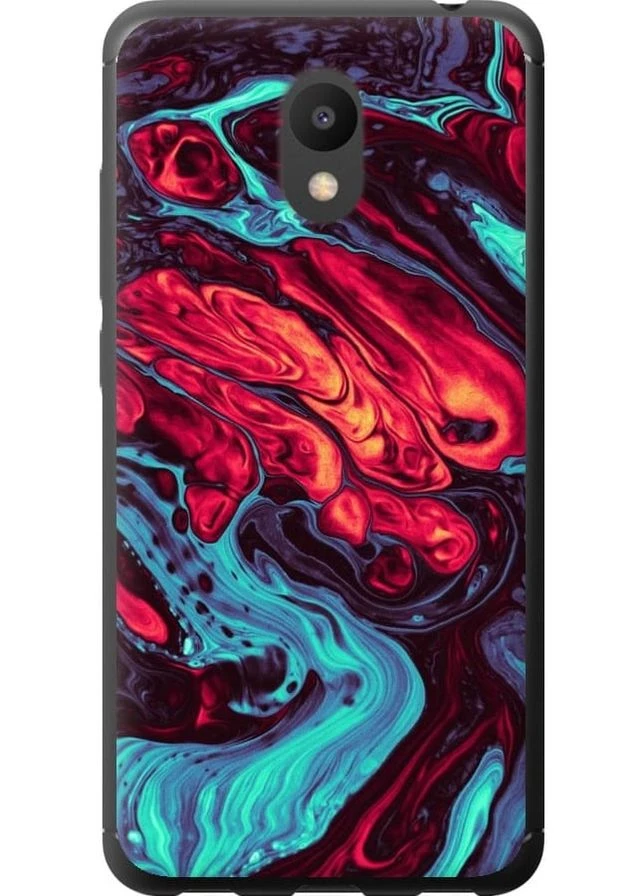 2D пластиковый чехол 'Синяя красная абстакция' для Endorphone Meizu M6 (276395585)