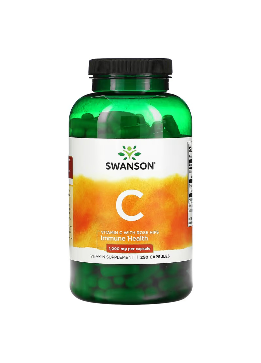 Вітамін С з Екстрактом Шипшини Vitamin C with Rose Hips 1000мг - 30 капсул Swanson (278006943)