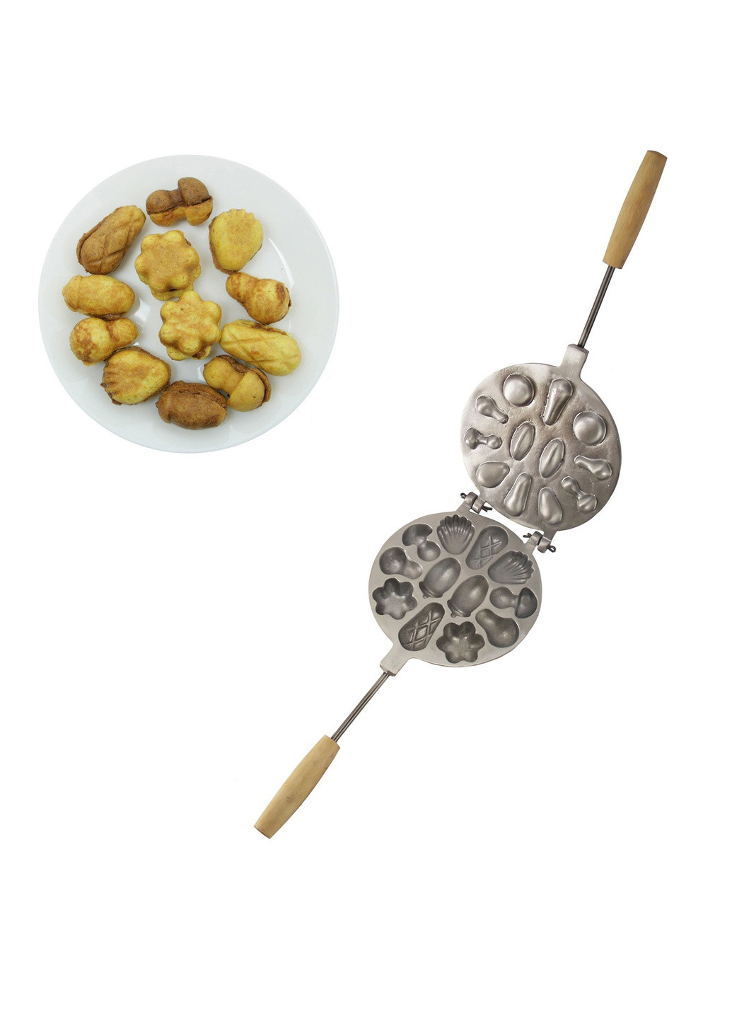 Форма для выпечки орешков с начинкой орешница для половинок печенья ассорти (большая) ХЕАЗ (259033899)