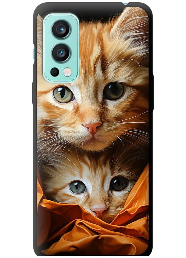 TPU черный чехол 'Котики 2' для Endorphone OnePlus Nord 2 (267232939)