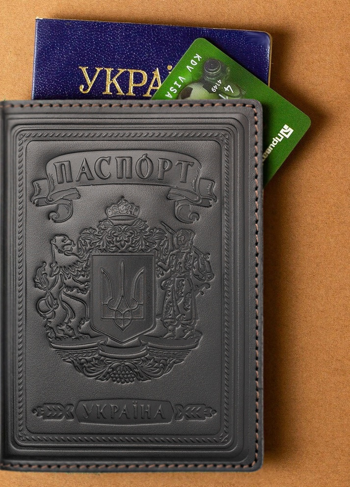 Шкіряна Обкладинка Для Паспорта Villini 003 Глянець Коричневий Martec (259040654)