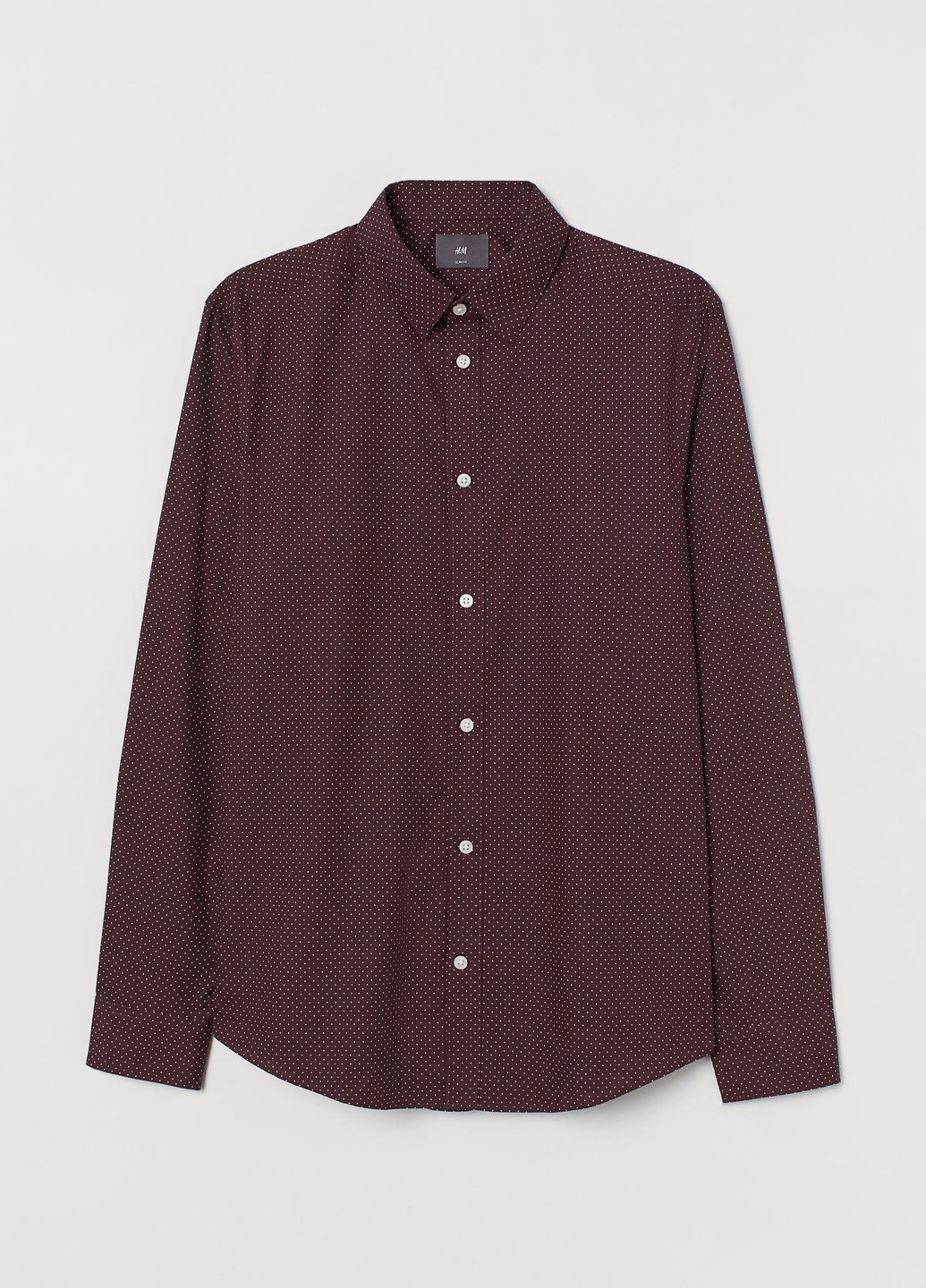 Бордовая рубашка H&M
