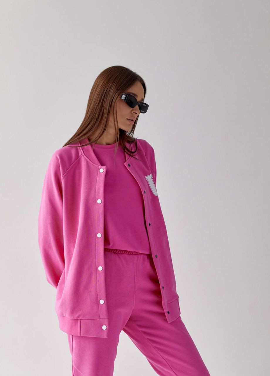Жіночий костюм худі+джогери колір барбі р.L 441451 New Trend (263133632)