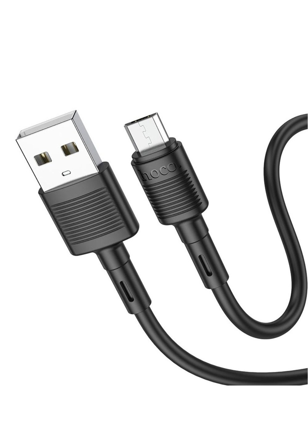USB кабель X83 Micro 2.4A 1 м колір чорний ЦБ-00200561 Hoco (259467243)