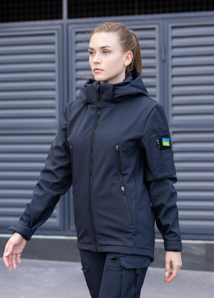 Темно-синя демісезонна куртка motive жіноча наві Pobedov