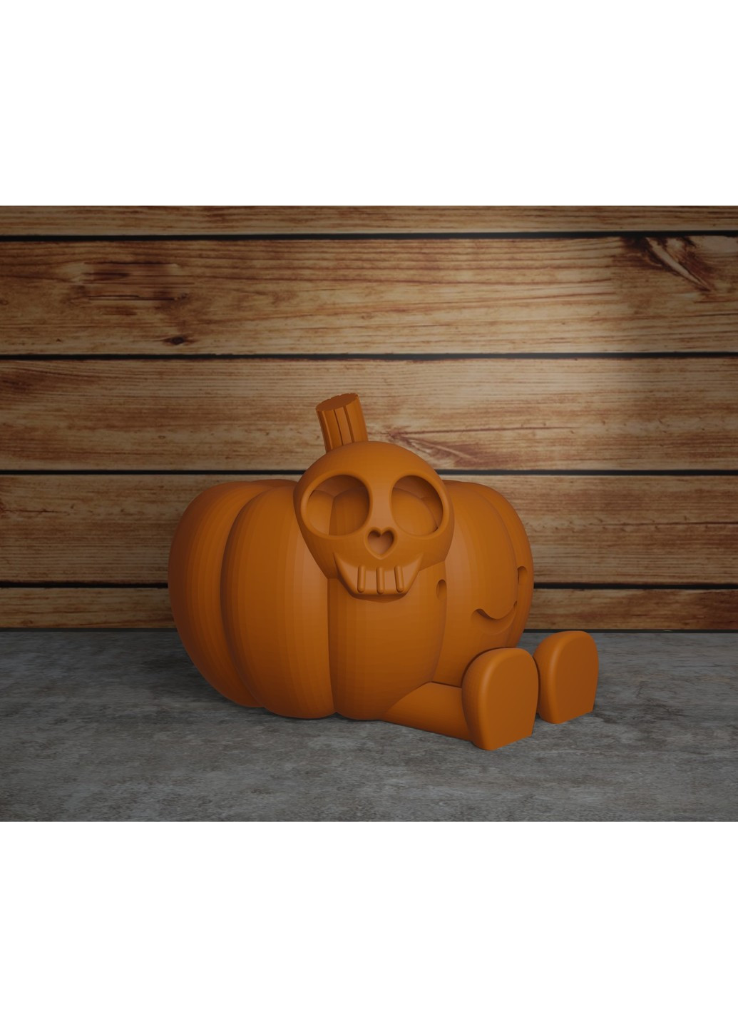 Гарбуз на Хелоувін з ніжками та головою прибульця ЗаСвіт (266425248)