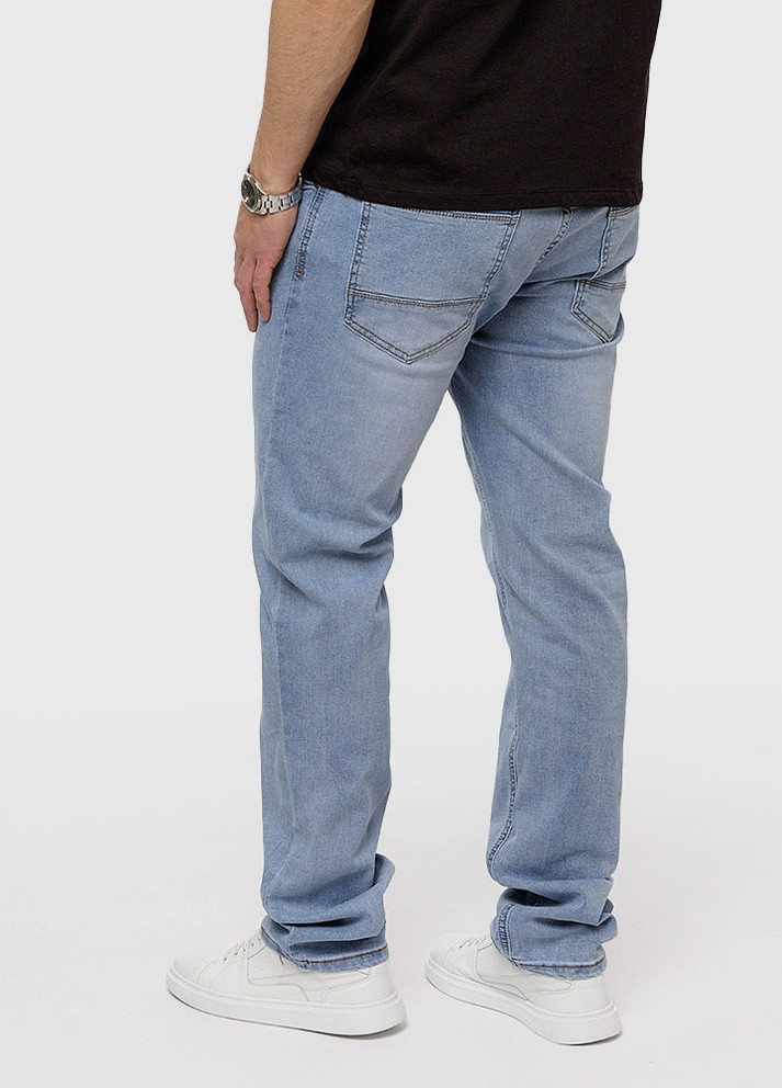 Голубые демисезонные мужские джинсы регуляр цвет голубой цб-00220232 V.J.RAY